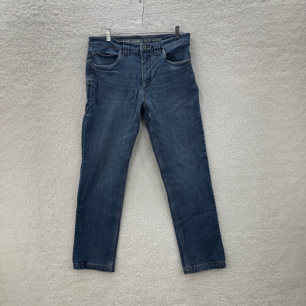 Duluth Trading Co Ballroom Double Flex Jeans Mens 34x32 Blue Standard Fit Denim